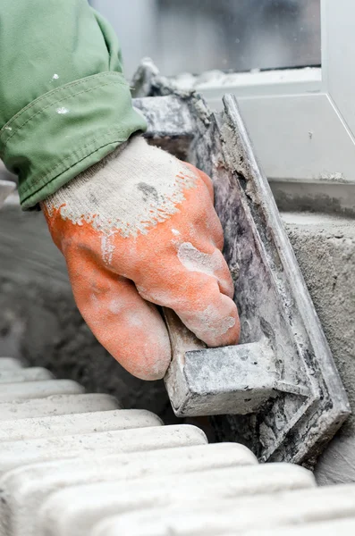 Window replacement finishing works — Stock Image Window replacement finishing works Royalty Free Stock Photos
