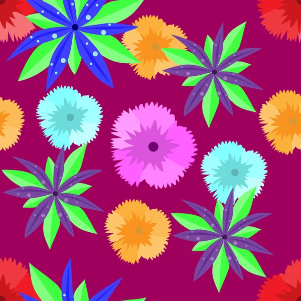 Blumen nahtloses Muster — Stockvektor