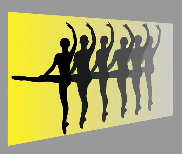 Ballerine et vecteur de ballet — Image vectorielle