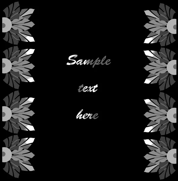 Abstrakt svart och vit blomma bakgrund — Stock vektor