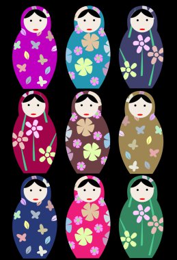 Matryoshkas clipart