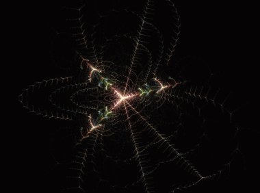 güzel fractal örümcek ağı