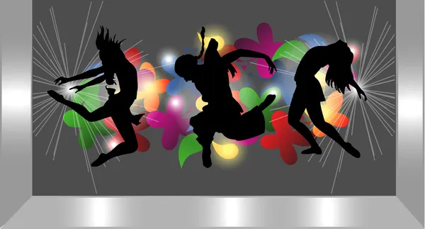 Hintergrund Illustration mit Tanz — Stockvektor