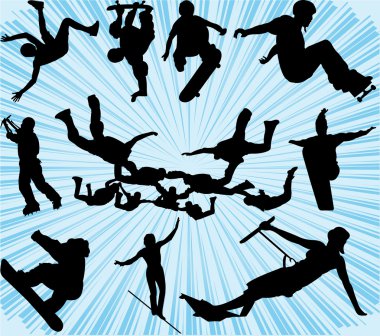 Extreme Sport Silhouettes clipart