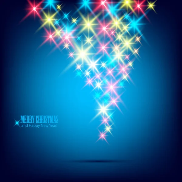 Blue beautiful Christmas background. — Stock Vector
