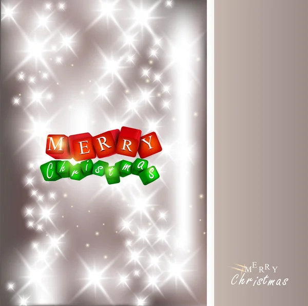 Eleganter weihnachtlicher Hintergrund mit glänzenden Sternen und Platz für Text — Stockvektor