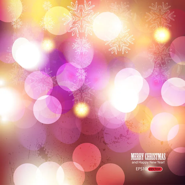 雅致的圣诞背景，雪片和文字的地方. — 图库矢量图片