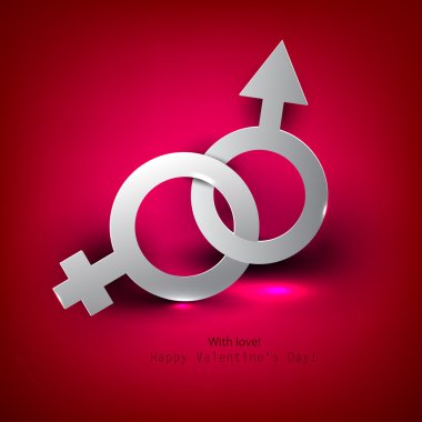 Abstract vector background with male female symbol clipart