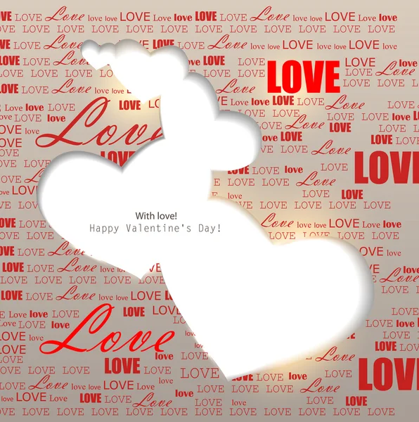 Geschenkenkaart. Aftelkalender voor Valentijnsdag. vector achtergrond — Stockvector