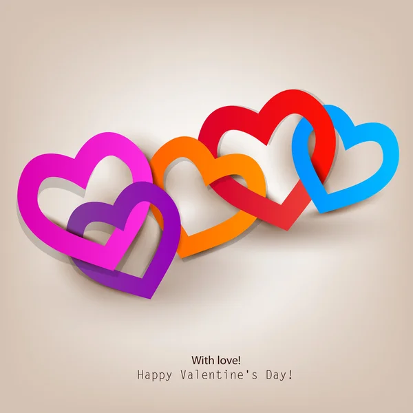 Tarjeta de regalo. Día de San Valentín. Fondo vectorial — Vector de stock