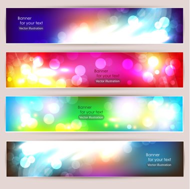 Vector Abstract Banner Set clipart