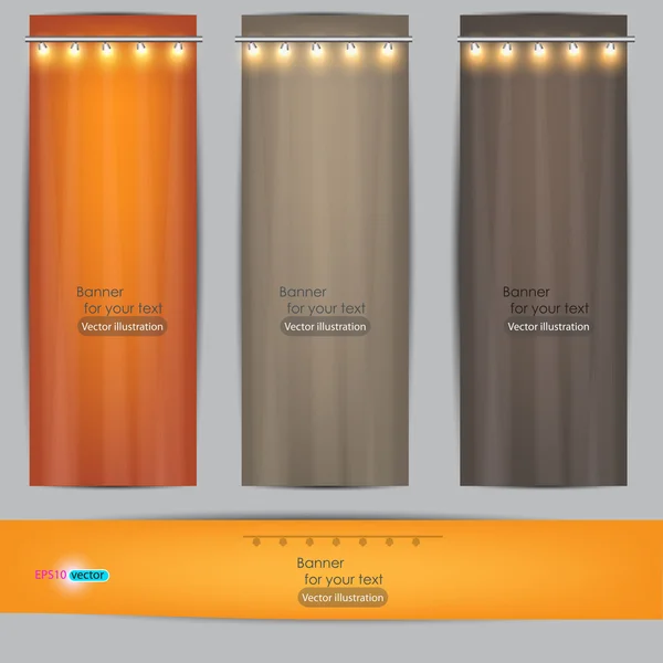照明製品広告のための空のバナー — ストックベクタ