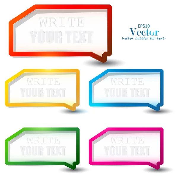 Burbujas de papel de colores para el habla — Vector de stock