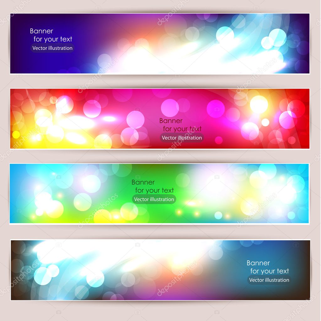 Vector Abstract Banner Set