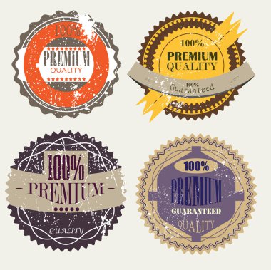 Set of Superior Quality and Satisfaction Guarantee Badges, Label clipart