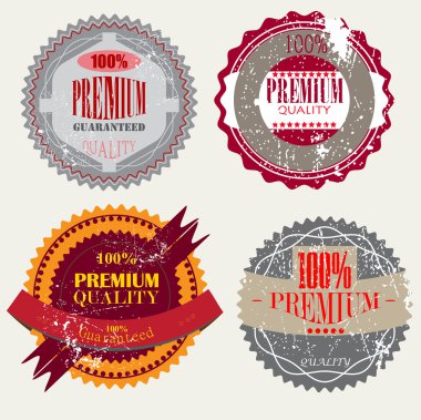 Set of Superior Quality and Satisfaction Guarantee Badges, Label clipart