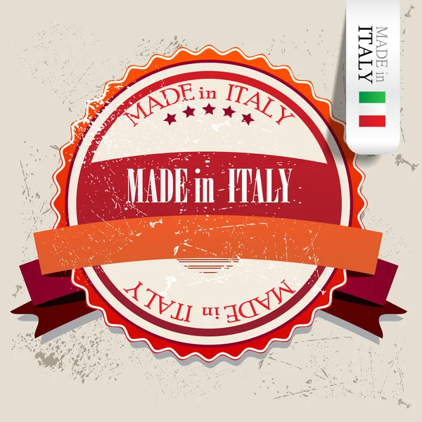 Set de insignias, etiquetas, etiquetas "Made in Italy". Ilustración vectorial — Vector de stock