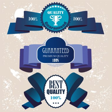 Set of Superior Quality and Satisfaction Guarantee Badges, Label clipart