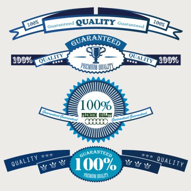 Set of Superior Quality and Satisfaction Guarantee Badges, Label clipart