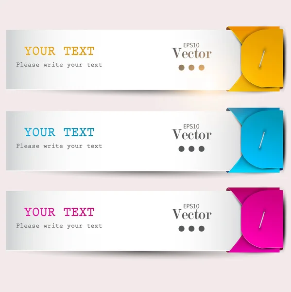 Marcadores coloridos com lugar para texto — Vetor de Stock