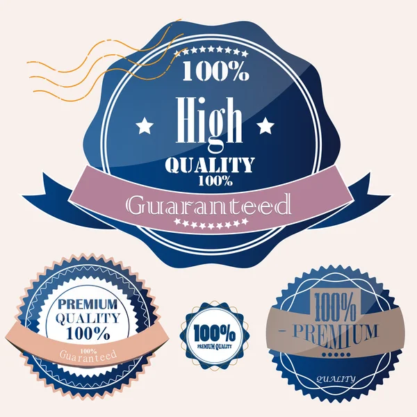 Garantie für überlegene Qualität und Zufriedenheit Abzeichen, Etikett — Stockvektor