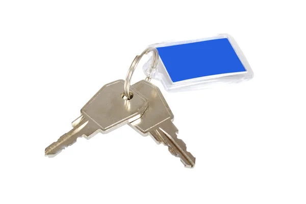 Nyckelring med två nycklar — Stockfoto