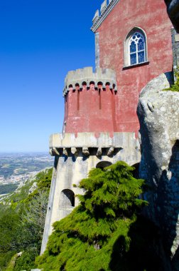 sintra pena Sarayı kulesi. Müze. Portekiz.