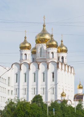 Cathedral in Magadan, Russia clipart