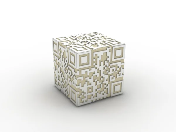 3D tavené koncept qr kódu. — Stock fotografie
