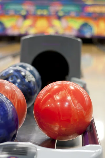 Renkli bowling topları Stok Resim