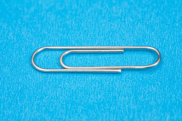 Silver paper clip — Stock Photo, Image