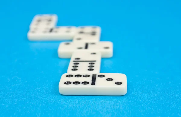 Bricks of domino. Blue and grey series — Stock Photo, Image