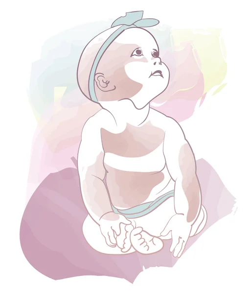 Bebé niña — Archivo Imágenes Vectoriales