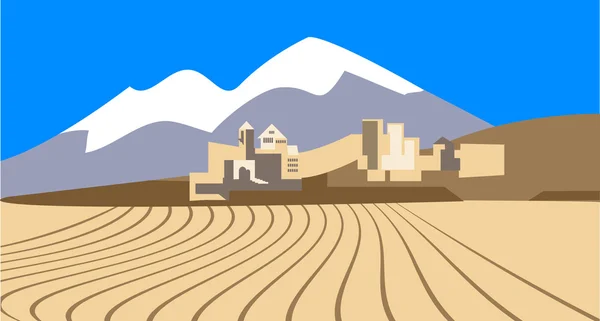 Місто в пустелі — стоковий вектор