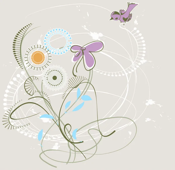 Contexte des fleurs sauvages — Image vectorielle