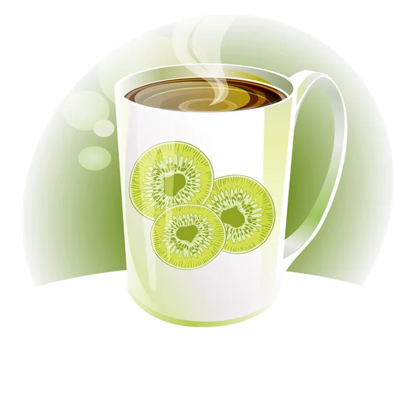 Kiwi Tea — Stock Vector