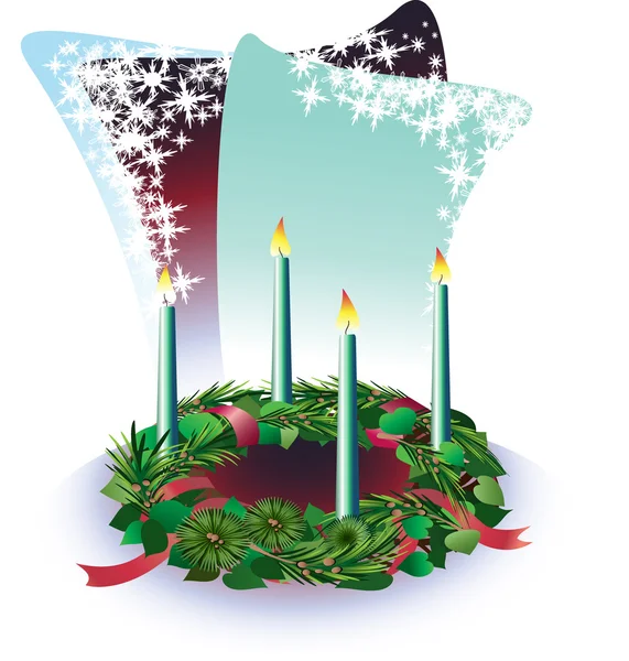 Advent wreath — Stock Vector