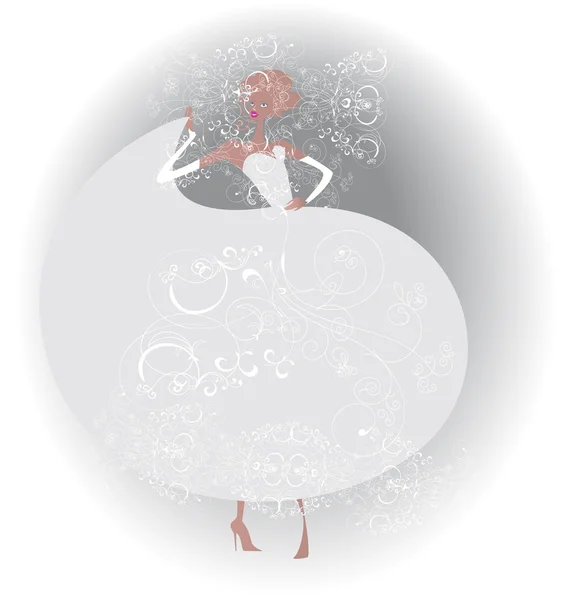 Robe élégante pour la mariée — Image vectorielle