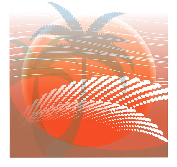 Palmiers au soleil — Image vectorielle