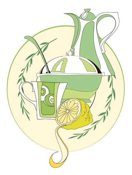 茶セット — ストックベクタ