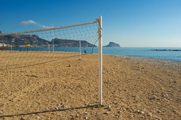 Сеть пляжного волейбола — стоковое фото