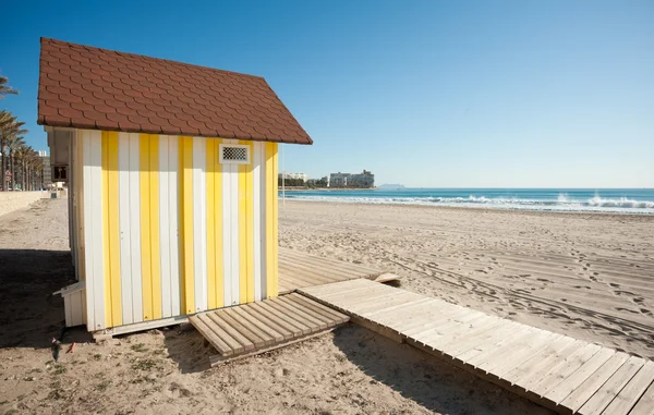 Cabaña de playa de madera — Foto de Stock