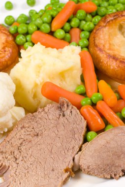 Traditional English Sunday lunch clipart