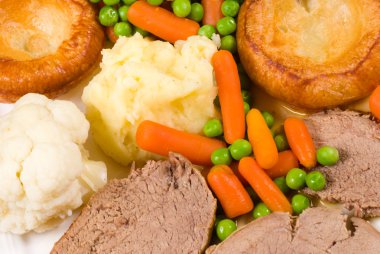 Traditional English Sunday lunch clipart