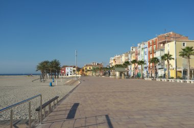 Villajoyosa beach promenade clipart