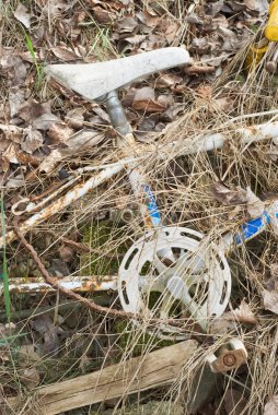 Abandoned Bike as Everyday Pollution clipart