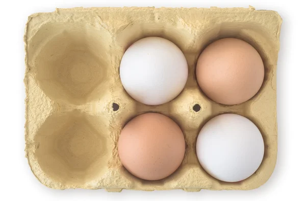 Четыре яйца — стоковое фото