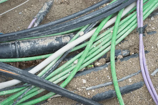 stock image Installation of Fiber Optic Cable