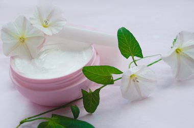 Jar of moisturizing facial cream clipart