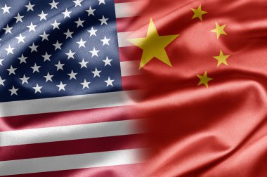 USA and China clipart